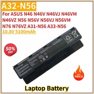 Laptop Battery A32-N56 10.8V 5100mAh for ASUS N56 N56V N56VJ N46 N46V N46VJ N46VM N46VZ N56VM N76 N7