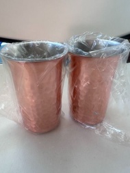 [全新日本製] 高質感純銅啤酒杯 2件套裝 (6cm x 9cm)