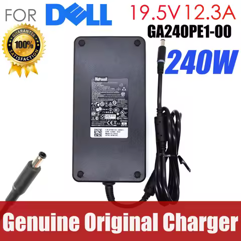 Original 19.5V 12.3A 240W Ac Adapter ForD DELL Alienware M15x M17x Precision 17 7000 R3 PA-9E J211H 