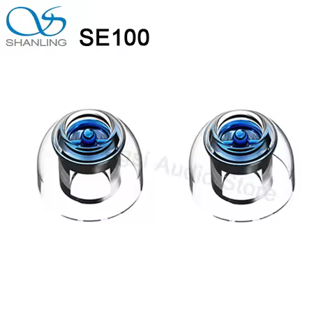 SHANLING SE100 HiFi Silicone Eartips Tip Built-In Metal Divider Earplug Nozzle Earphone Silicone Cas