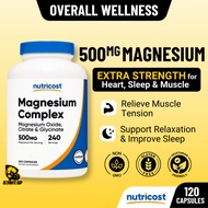 Nutricost, Magnesium Complex, 500mg, Heart, Sleep & Muscle Support, 240 caps