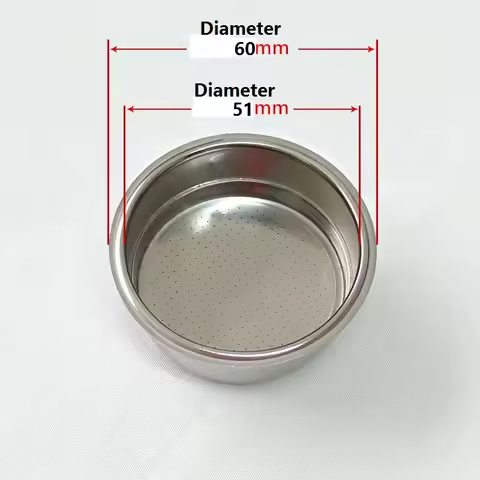 2 CUP 1 hole pressurize espresso coffee filter 51mm coffee basket espresso coffee marker out Diamete