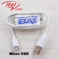 PUTIH Itel Vision 1 Vision 1 Pro Vision 1 Plus Micro USB data Cable - White