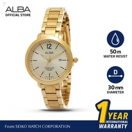 Women's Watch Gold Stainless Alba AH7S92 Quartz Analog Original