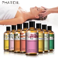 PHATOIL 100ML Lavender Rose Vanilla Eucalyptus Essential Oil Aromatherapy Oil 100% Pure Therapy Aromatherapy Humidifier Massage Diffuser Oil| FDA Certification-Health And Safety