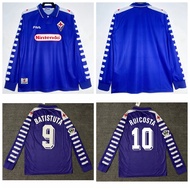 1998-99 Season ACF Fiorentina Retro Long Sleeve Home Jersey Football Batistuta Rui Costa Shirts