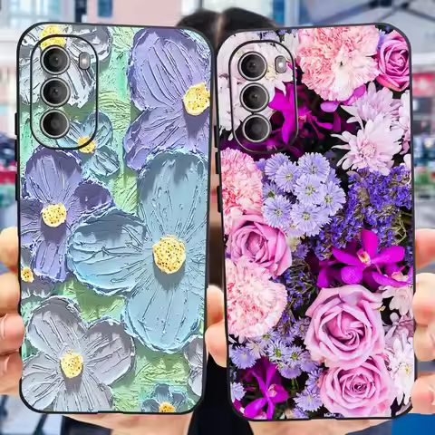 Moto G31 Phone Case For Motorola Moto G31 G41 G51 G71 Shockproof Cover Fashion Flower Soft Cases For
