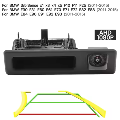 1080P Dynamic Trajectory Car Rear View Trunk Handle Camera For BMW 3 5 X1 X3 X4 X5 F10 F11 F25 F30 F