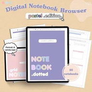 數碼 Minimal Digital Notebook Browser - Pastel mode .edition - 5 Subject Hyperlink