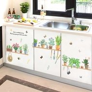 【Free shipping】Dapur Kabinet Pintu Kabinet Dapur Anak Minyak-Bukti Stiker Pelekat Diri Kalis Air Pet