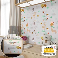 Wall Ideas วอลเปเปอร์ ติดผนัง PVC กาวในตัว สติกเกอร์ ตกแต่งห้อง เฟอร์นิเจอร์