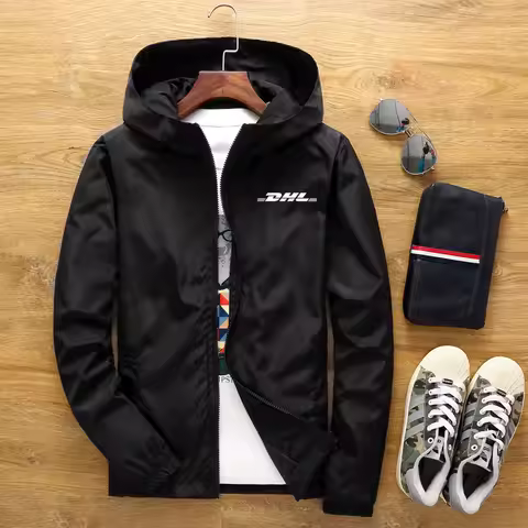 Fashion Casual DHL Jackets Men Clothing Spring Autumn Windbreaker Jackets Mens Coats Hooded Bomber J