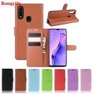 For OPPO A91 A9 A5 2020 A7 AX5S A5 AX5 Case Leather Business Wallet Flip Card Package Stand Holder Case Cover