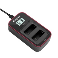 [Kingma] USB Fast Charger for GoPro Hero 9 | 10 | 11 | 12 Batteries | LCD Indicator | Dual Slot | Portabel Charger