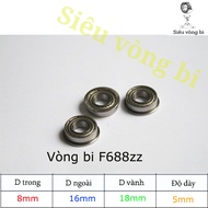 Flange bearing F688ZZ - Rim bearing F688ZZ - Standard 8x16x5mm (18mm rim)