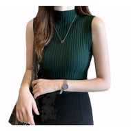 DC_INNER KNIT LIDYA TANK TOP / KOREAN WOMEN'S TURTLENECK TOP / WOMEN'S BAJU BODY PRESS