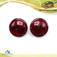 ไฟท้าย ทรงกลม เลนส์สีแดง 12V. 2 ชิ้น Jeep Aftermarket Parts Willys CJ3 CJ5 CJ6 ประตู ปี1945 - 1975