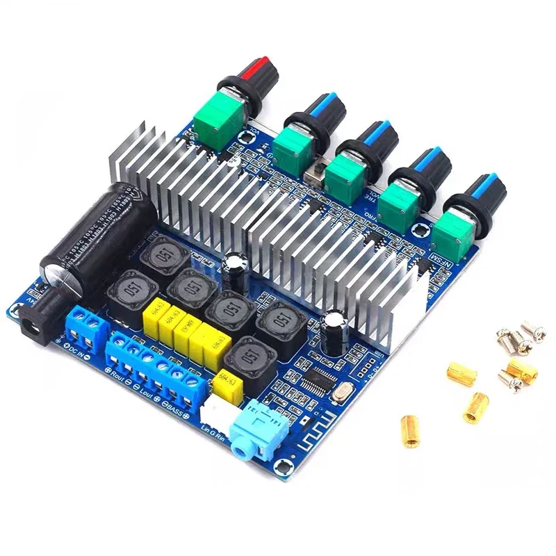 2*50W+100W TPA3116D2 Bluetooth 5.0  Power Subwoofer Amplifier Board 2.1 Channel TPA3116 HIFI Audio Stereo Equalizer Amp