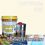 933 OFF WHITE ( 5L ) HEAVY DUTY EPOXY WATERPROOF FLOOR PAINT . HEAVY DUTY 4+1 [ Include Hardener ] CAT LANTAI FLOORING