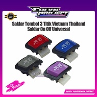 TOMBOL Vietnam Thailand 3-Point Button Switch Universal On-Off Switch 3 Pin Socket