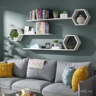 Bedroom 2I Wall Cabinet Shelf Wall Bookshelf Dining Room Living Room Wall-Mounted Creative Wall Deco