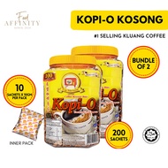 [BEST SELLER!] [BUNDLE OF 2] Kluang Coffee Cap TV Kopi-O Kosong 10gm x 100 sachets (200 sachets)