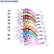MULTICOLOURFD Fishing Lures, 7.5cm Artificial Fishing Lures Bait, Professional 9g Group Fishes Crank