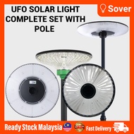 Project Lamp Pole Tiang untuk Lampu Solar, Light Pole 4M Complete set with Solar UFO Light
