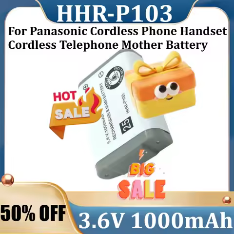 For Panasonic Cordless Phone Handset Cordless Telephone Mother Battery Ni-MH New HHR-P103 HHRP513A T