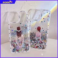 Back View Goddess Case for Huawei Mate 40 40Pro 30 30Pro 20 20Pro P50 P50Pro P40 P40Pro P30 P30Pro P20 P20Pro Dynamic Quicksand Glitter Cover