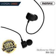 REMAX RM502 wired Clear Stereo earphones with HD Microphone angle in-ear earphone Noise isolating earhuds for mp3/iphone/xiaomi