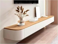 Floating TV Stand with Modern Wall Mounted Media Console Shelf for TV Below Wooden Storage TV Cabine