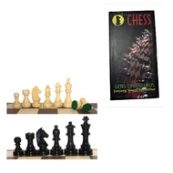 DGT Wooden Chess Pieces and 8-Fold Chess Board Economical
