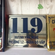 Corrosive silver 304 stainless steel house number plate, size 25*18, no rust.