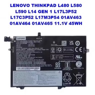 LENOVO THINKPAD L480 L580 L590 L14 GEN 1 L17L3P52 L17C3P52 L17M3P54 01AV463 01AV464 01AV465 11.1V 45