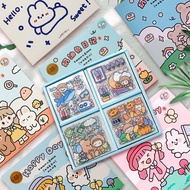 100 Lembar / Set Stiker Kertas / Selotip Washi Gambar Kartun Jepang
