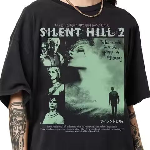 Bootleg Style Silent Hill II T-Shirt James Sunderland T-shirt Retro Silent Hill II Gifts for Man and