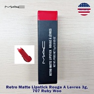 M.A.C® Retro Matte Lipstick Rouge A Levres 3g 707 Ruby Woo แมค เรโทร ลิปสติก เนื้อแมท ติดทน