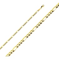 TGDJ 14k Yellow Gold 3.8mm Figaro 3+1 Chain | Solid Gold Jewelry for Men's MAGQ