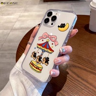 For Infinix Smart 10 InfinixSmart10 Phone Case Carousel Merry Go Round Black Cat Horse Chinese New Y