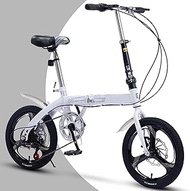 Folding Bike Folding Bike with 6 Speed, Lightweight Foldable Bikes, Commuter Bicycle for Adults and Disc Brake High Carbon Steel Frame, for Men Women