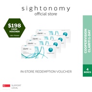 [sightonomy]  $198 Voucher For 4 Boxes of CooperVision Clariti 1-Day Daily Disposable Contact Lenses