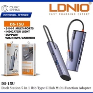 LDNIO PD100W DS-15U 5-IN-1 MULTI-PORTS USB TYPE-C HUB ADAPTER / DS-15H DOCK STATION 5 IN 1 USB C HUB