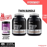 [TWIN BUNDLE] Optimum Nutrition Platinum Hydrowhey, 3.5lb x2 [Hydro Whey - 100% Hydrolyzed Whey Prot