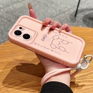 Case For OPPO Reno 13F 4G 13F 5G Phone Dog Cat Three-Color Silicone Name Hanging Shockproof