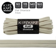 KIPZKAPZ FS74 POWDER WHITE 90cm 115cm 140cm 160cm Shoelace Flat Shoelaces Cream 7mm Shoe Lace