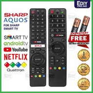 SHARP AQUOS SMART TV ANDROID YOUTUBE NETFLIX REMOTE CONTROL GB326WJSA GB238WJSA GB289WJSA GB105WJSA 