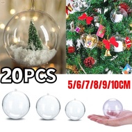 MXBEAUTY Christmas Ornament Ball, DIY Plastic Acrylic Crafts Ball Kit, Bauble 5-10cm Round Thicken P