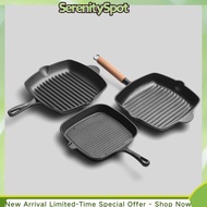 SerenitySpotr CGP2 Grill Pan Cast Iron Skillets Non Stick Frying Pan Kuali Grill Kuali Besi Tuang KualiWok Healthy Cookware 煎锅铸铁