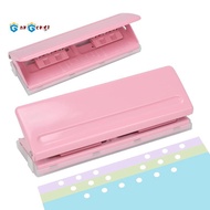 Metal 6-Hole Puncher-Adjustable, for A4/A5/A6 Paper Sizes, Includes 6-Ring Binder Punch, Non-Slip Ba